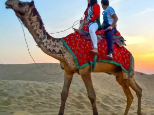 Camel Safari photo organized by Exotic Luxury Camps at Sam sand dunes