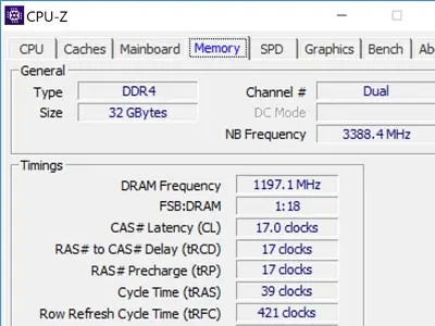 CPU-Z - Memory Details