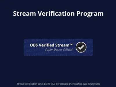 OBS Studio Stream Verification Program