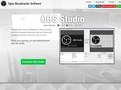 OBS Studio software screen