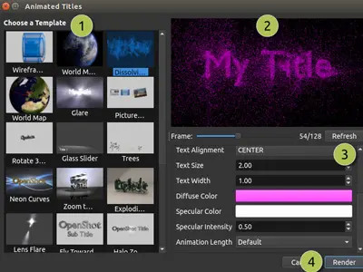 OpenShot Video Editor: 3d Animations Window