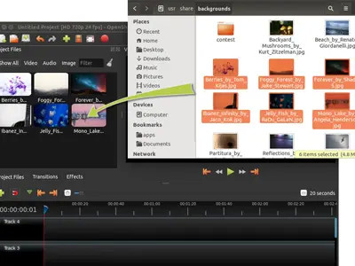 OpenShot Video Editor: Add Music Window