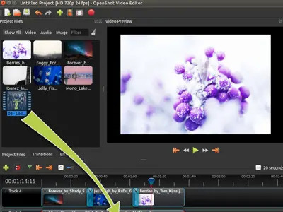 OpenShot Video Editor: Add Music Window
