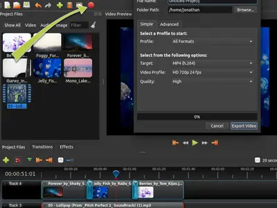 OpenShot Video Editor: Export  Window