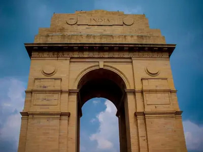 Photo of India Gate in New Delhi, India.